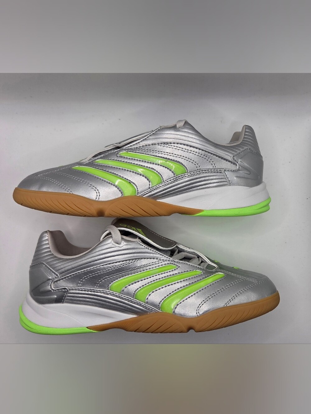 Adidas Predator Sala Silver & Neon Green